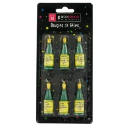 Sale Cerf Dellier Bougie bouteille de champagne (x 6)