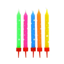 Discount Cerf Dellier Bougies multicolores étoiles (x 10)