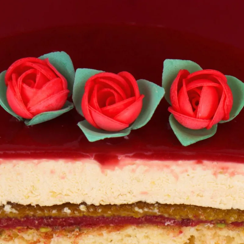 Outlet Cerf Dellier Boutons de rose rouge (x15)