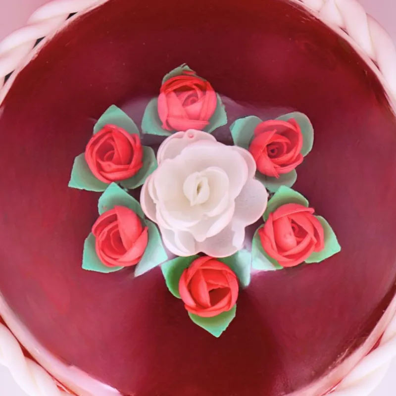 Outlet Cerf Dellier Boutons de rose rouge (x15)