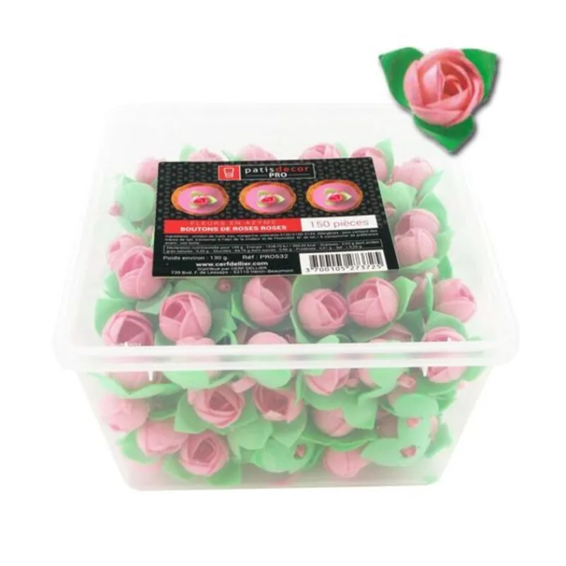New Cerf Dellier Boutons de roses roses en azyme (x150)