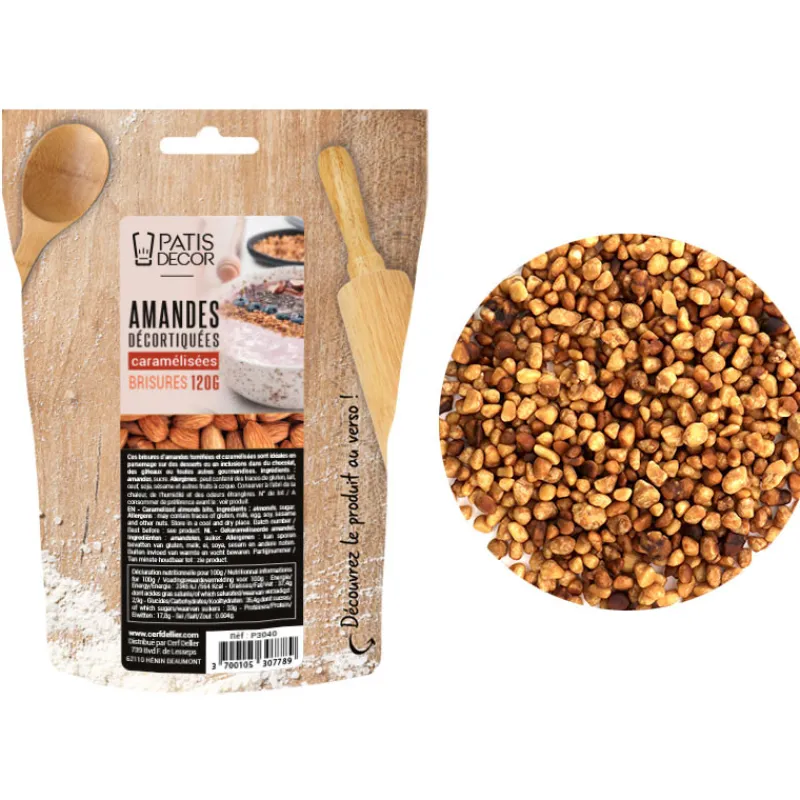 Outlet Cerf Dellier Brisures d'amandes caramélisées 120 g