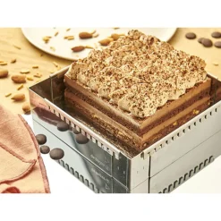 Sale Cerf Dellier Cadre à entremets extensible inox carré 16 à 30 cm De Buyer