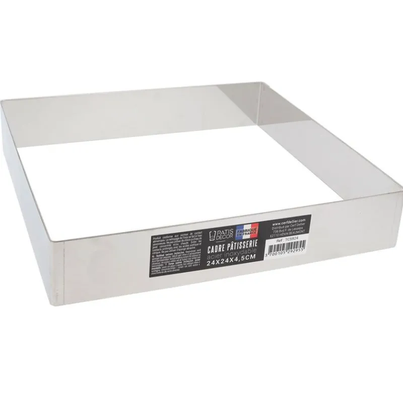 Discount Cerf Dellier Cadre à mousse inox H 4,5 cm 24 x 24 cm