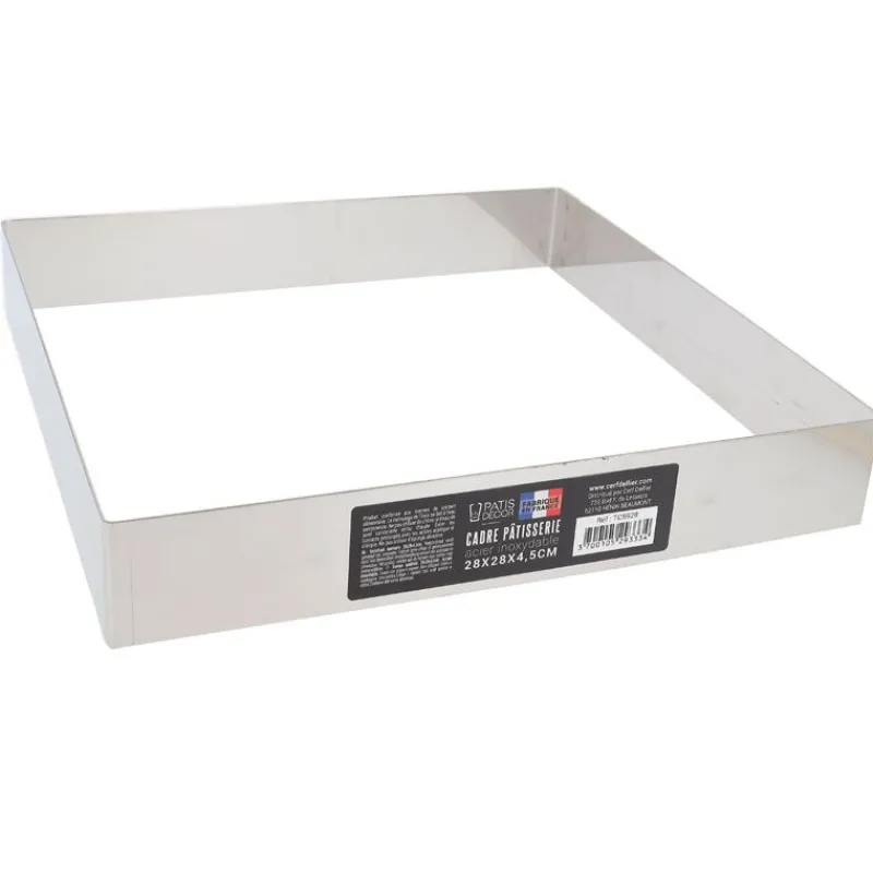 New Cerf Dellier Cadre à mousse inox H 4,5 cm 28 x 28 cm