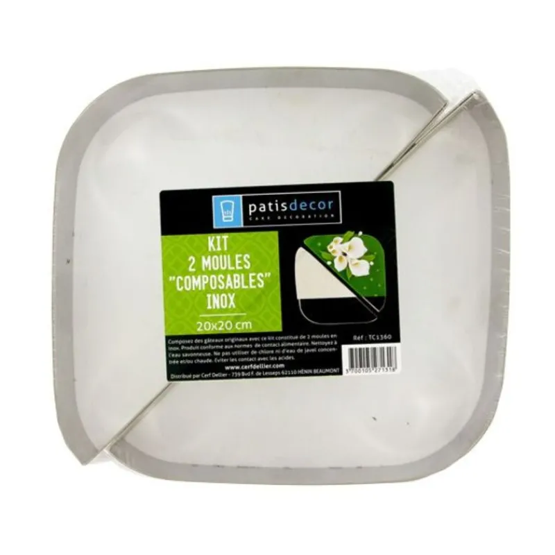 Cerf Dellier Cadre à patisserie modulable Twin 20 cm