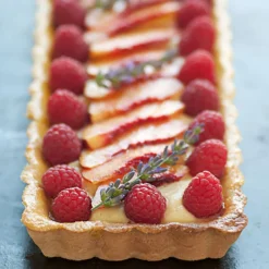 Discount Cerf Dellier Cadre à tarte rectangulaire cannelé et perforé inox H 3 cm - 35 x 10 cm De Buyer