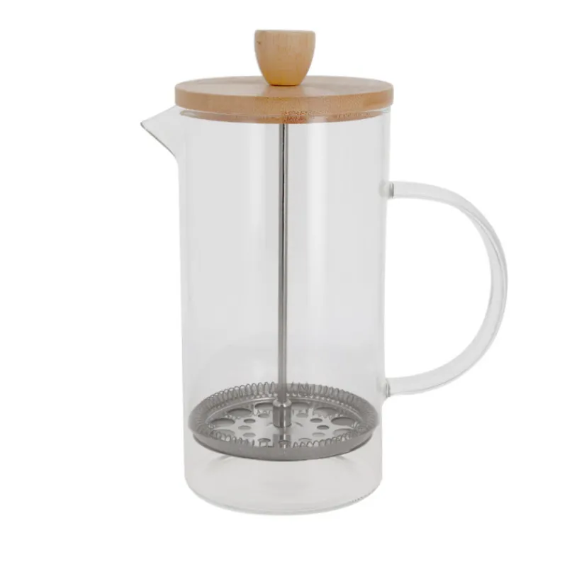 Sale Cerf Dellier Cafetière à piston en verre couvercle bambou  - 1000 ml