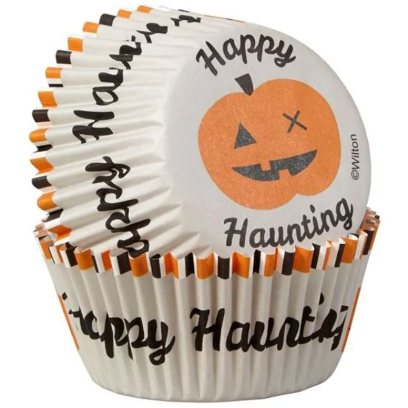 Hot Cerf Dellier Caissette cupcake Halloween Happy Haunting Wilton (x75)