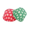 Hot Cerf Dellier Caissettes cupcakes de cuisson "christmas green/red" (x16)