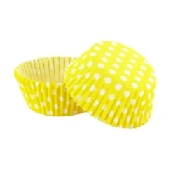 Sale Cerf Dellier Caissettes cupcakes jaunes à pois blancs (x50)
