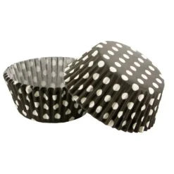 Sale Cerf Dellier Caissettes cupcakes noires à pois blancs (x50)