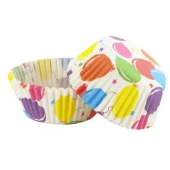 Hot Cerf Dellier Caissettes cupcakes "Ballons d'anniversaire" (x50)