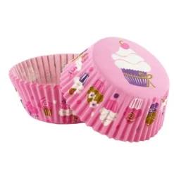 Discount Cerf Dellier Caissettes cupcakes "Cupcakes fond rose" (x50)