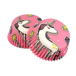 Cerf Dellier Caissettes cupcakes "Licorne rose" (x50)