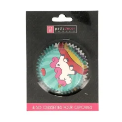Sale Cerf Dellier Caissettes cupcakes "Licorne" (x50)