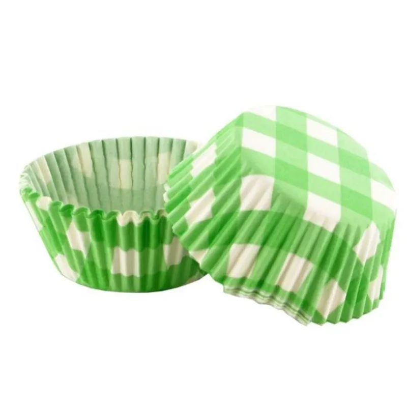 Online Cerf Dellier Caissettes cupcakes "Vichy vert anis" (x50)