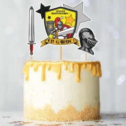 Best Cerf Dellier Cake topper assortis "Joyeux anniversaire" thème Chevaliers