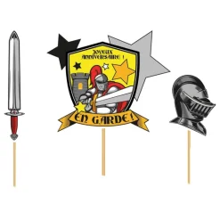 Best Cerf Dellier Cake topper assortis "Joyeux anniversaire" thème Chevaliers