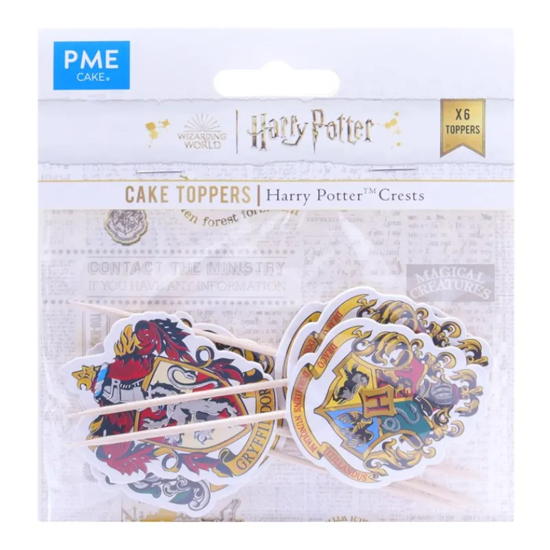 Online Cerf Dellier Cake topper blasons maisons Harry Potter (x6)