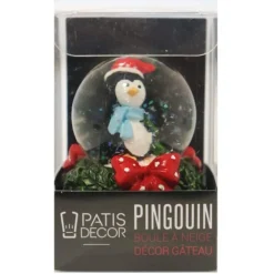 New Cerf Dellier Cake Topper Boule à neige Pingouin