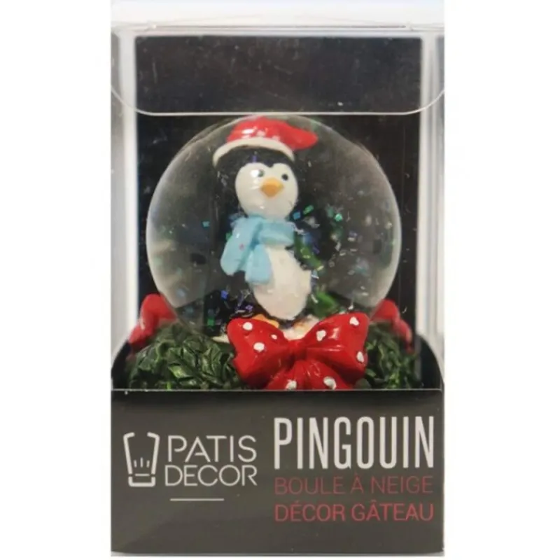 New Cerf Dellier Cake Topper Boule à neige Pingouin