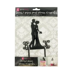 Clearance Cerf Dellier Cake Topper Couple enlacé