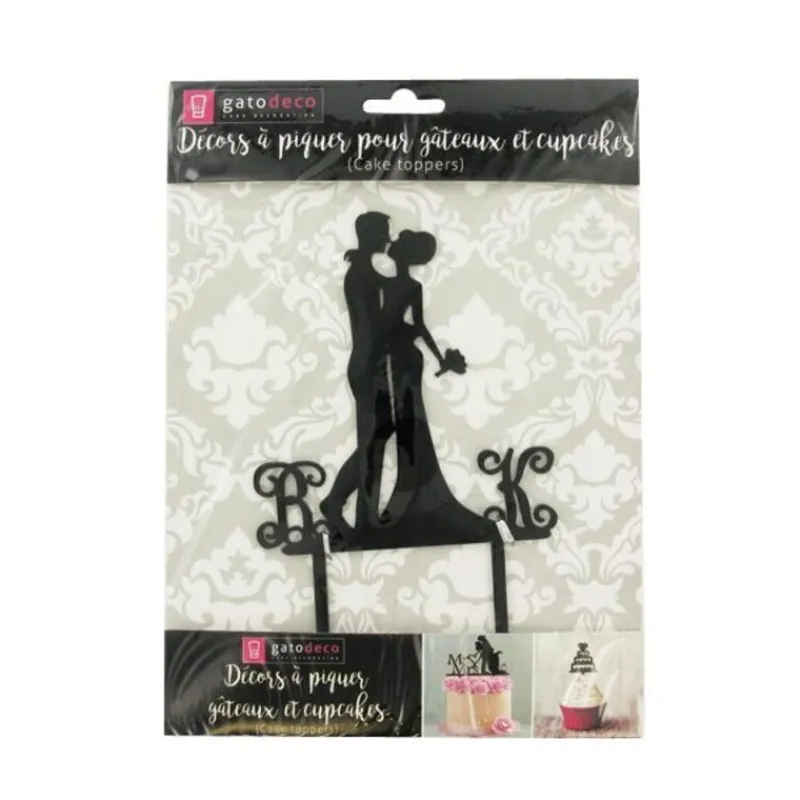 Clearance Cerf Dellier Cake Topper Couple enlacé
