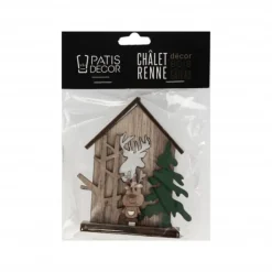 Online Cerf Dellier Cake topper en bois chalet de Noël Renne