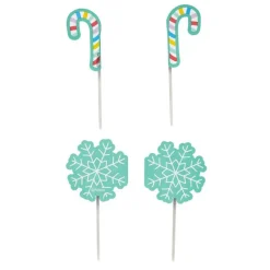 Best Cerf Dellier Cake topper flocon et sucre d'orge Wilton (x 12)