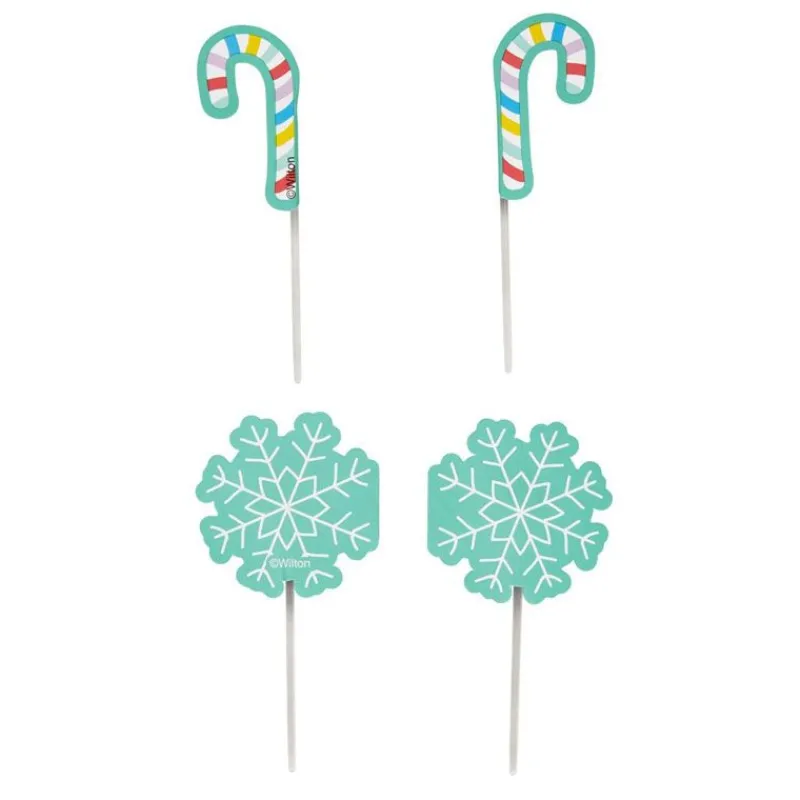 Best Cerf Dellier Cake topper flocon et sucre d'orge Wilton (x 12)