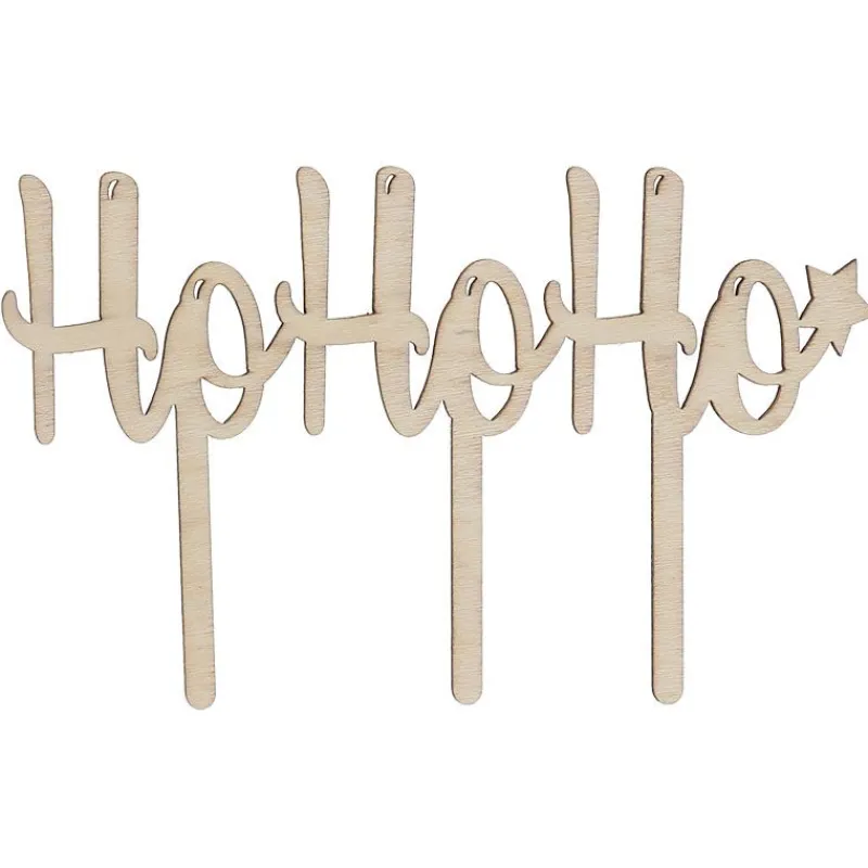 Discount Cerf Dellier Cake topper Ho Ho Ho en bois