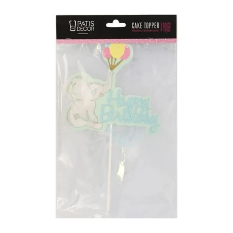 Sale Cerf Dellier Cake topper éléphant anniversaire