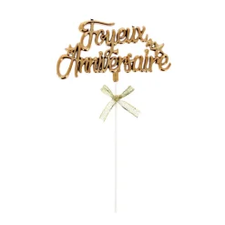 New Cerf Dellier Cake topper "Joyeux anniversaire"