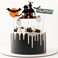Clearance Cerf Dellier Cake toppers assortis thème Halloween (x5)