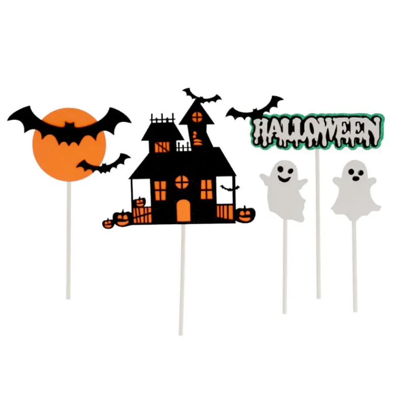 Clearance Cerf Dellier Cake toppers assortis thème Halloween (x5)