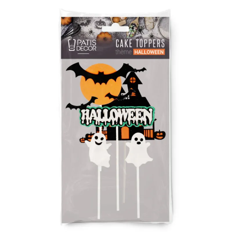 Clearance Cerf Dellier Cake toppers assortis thème Halloween (x5)