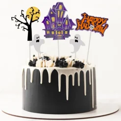 Outlet Cerf Dellier Cake toppers assortis thème Halloween 3 (x5)