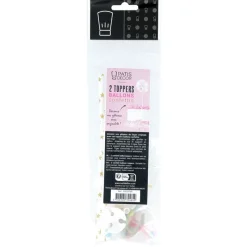 Outlet Cerf Dellier Cake toppers ballons & confettis (x2)