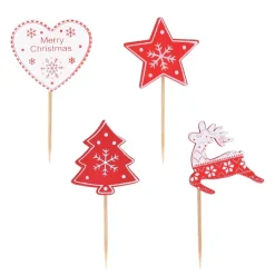 Clearance Cerf Dellier Cake toppers mix de Noël 2
