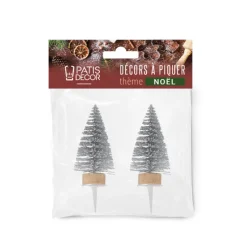 Clearance Cerf Dellier Cake toppers sapins argentés