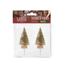 Online Cerf Dellier Cake toppers sapins dorés