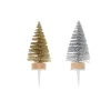 New Cerf Dellier Cake toppers sapins dorés et argentés