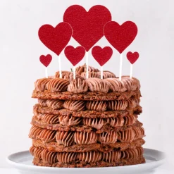 Cerf Dellier Cakes toppers cœurs brillants (x7)