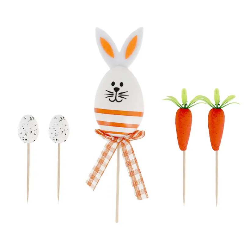 New Cerf Dellier Cakes toppers lapin de Pâques (x5)