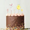 Sale Cerf Dellier Cakes toppers lapin et poussin de Pâques (x5)