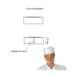 Outlet Cerf Dellier Calot réglable noir Serge