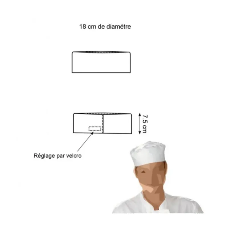 Outlet Cerf Dellier Calot réglable noir Serge