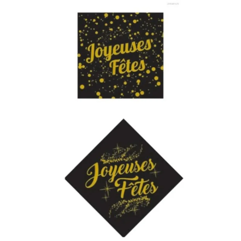 Clearance Cerf Dellier Carrés azyme Joyeuses Fêtes (x24)