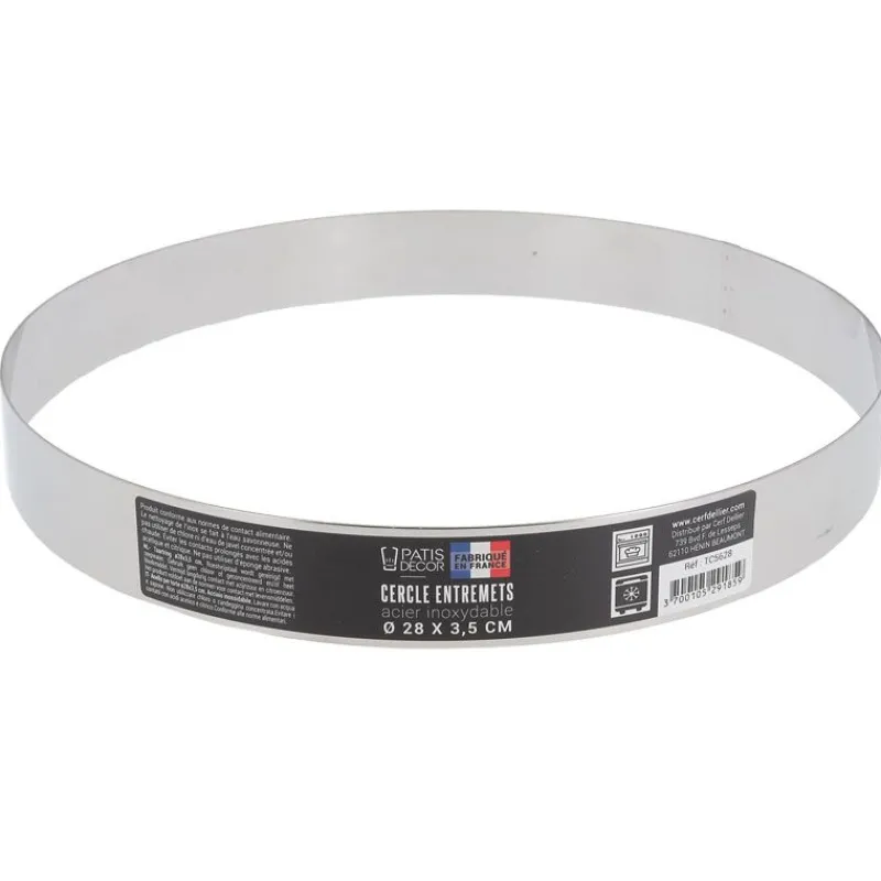 Online Cerf Dellier Cercle à entremets inox H 3,5 cm Ø 28 cm
